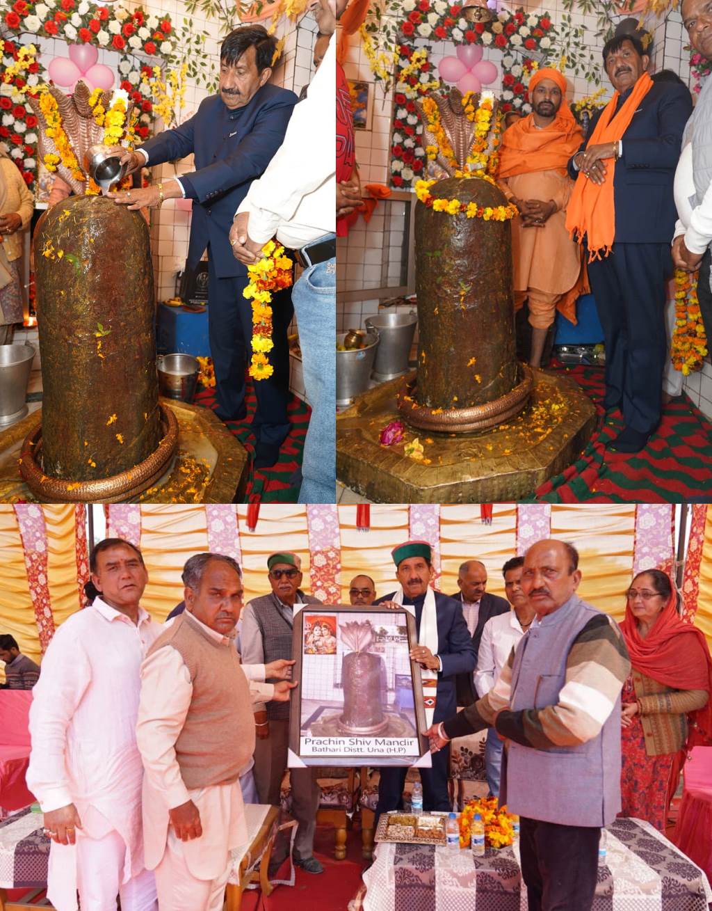 Deputy Chief Minister offers prayers at the historic Shiva Temple Bathri on Mahashivratri